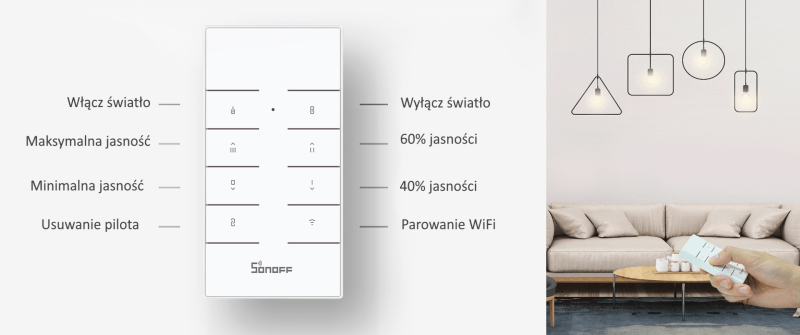 pilot sonoff RM433 instrukcja
