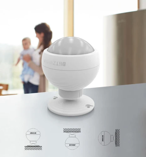 BW-IS3 Czujnik ruchu PIR ZigBee Tuya montaz