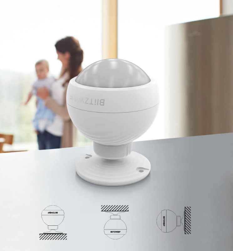BW-IS3 Czujnik ruchu PIR ZigBee Tuya montaz