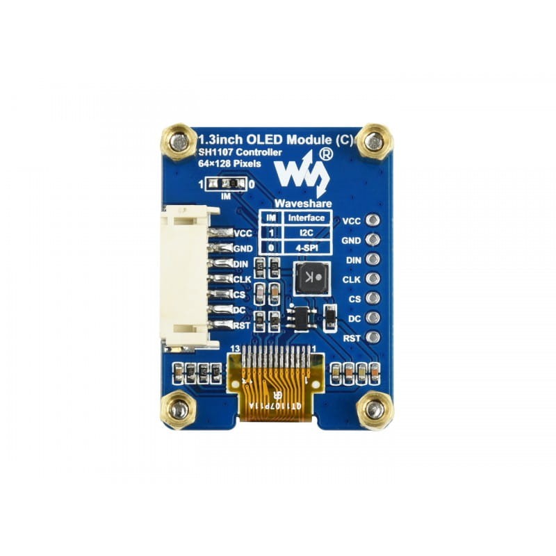 Wyświetlacz OLED 1.3" 64×128 Biały SH1107