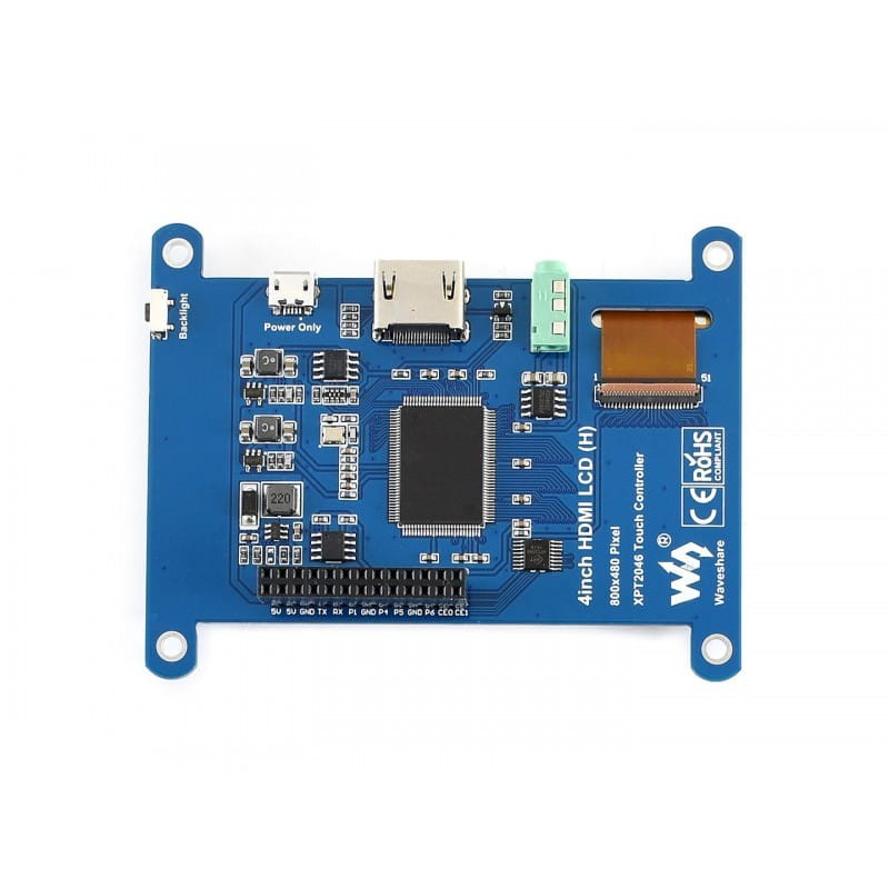 Wyświetlacz LCD dla Raspberry Pi 4" IPS 480×800 HDMI z panelem dotykowym
