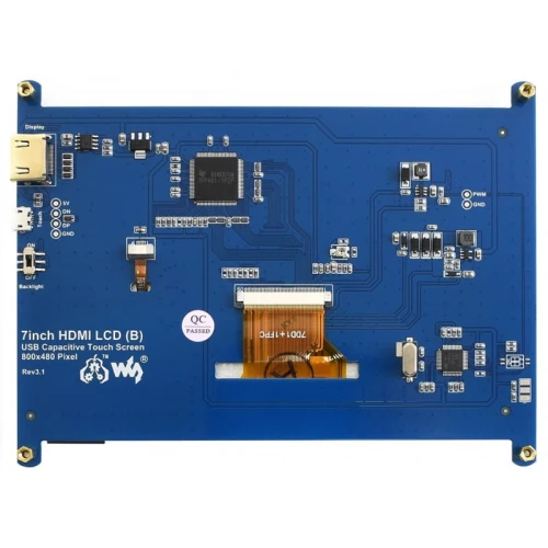 Wyświetlacz dla Raspberry Pi 7" 800x480 HDMI pojemnościowy dotyk