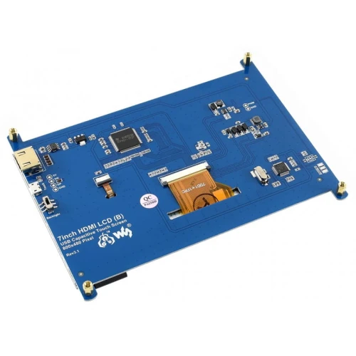 Wyświetlacz dla Raspberry Pi 7" 800x480 HDMI pojemnościowy dotyk