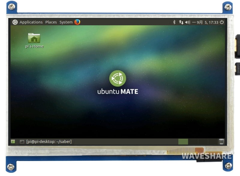 Wyświetlacz dla Raspberry Pi 7" 800x480 HDMI pojemnościowy dotyk