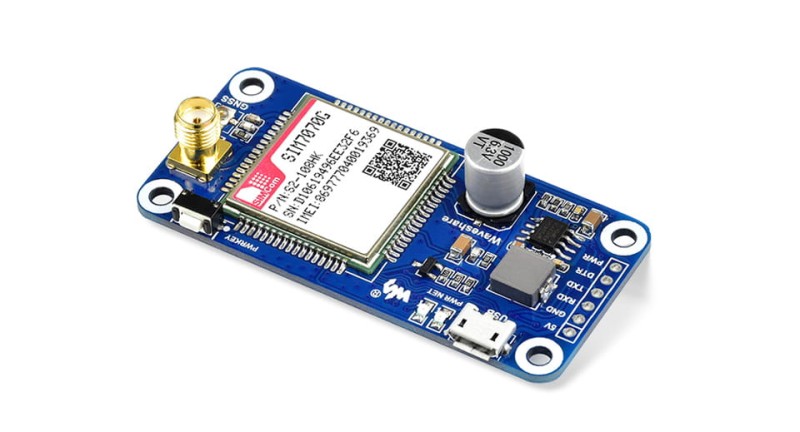 HAT dla Raspberry Pi z SIM7070G NB-IoT / Cat-M / GPRS / GNSS HAT