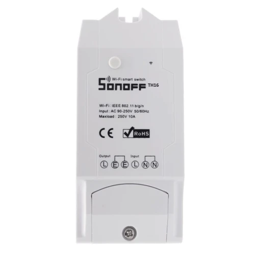 Sonoff TH16 przekaźnik sterowany Wifi z funkcją pomiaru temperatury oraz wilgotności