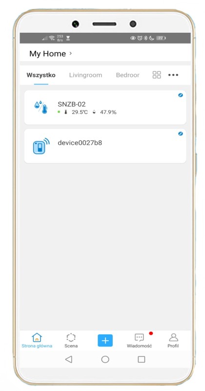 Sonoff czujnik Zigbee SNZB-02 eWeLink