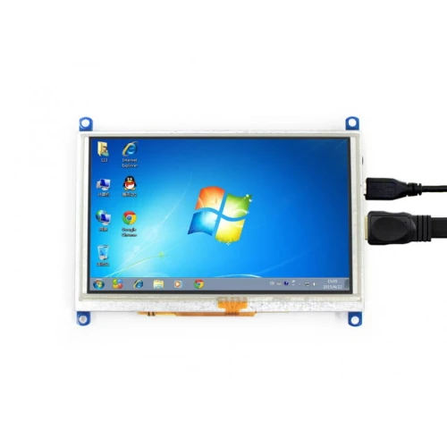 Wyświetlacz 5" HDMI VGA 800x480 rezystancyjny dotyk, wyjście audio