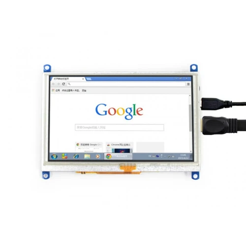 Wyświetlacz 5" HDMI VGA 800x480 rezystancyjny dotyk, wyjście audio