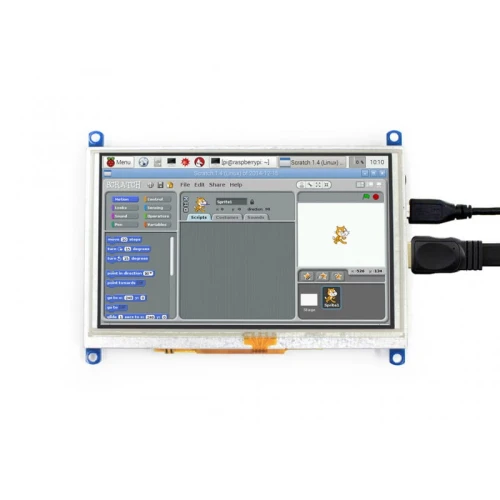 Wyświetlacz 5" HDMI VGA 800x480 rezystancyjny dotyk, wyjście audio