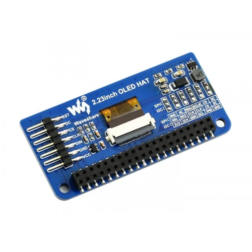 Wyświetlacz OLED 2.23" 128x32 nakładka HAT dla Raspberry Pi SSD1305 SPI/I2C