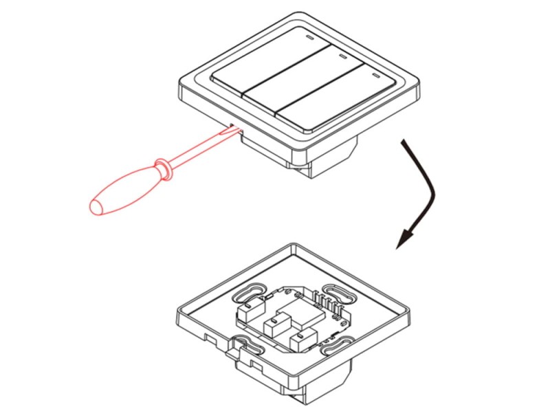 Włącznik światła 3obw. Zigbee Tuya Sonoff bez N