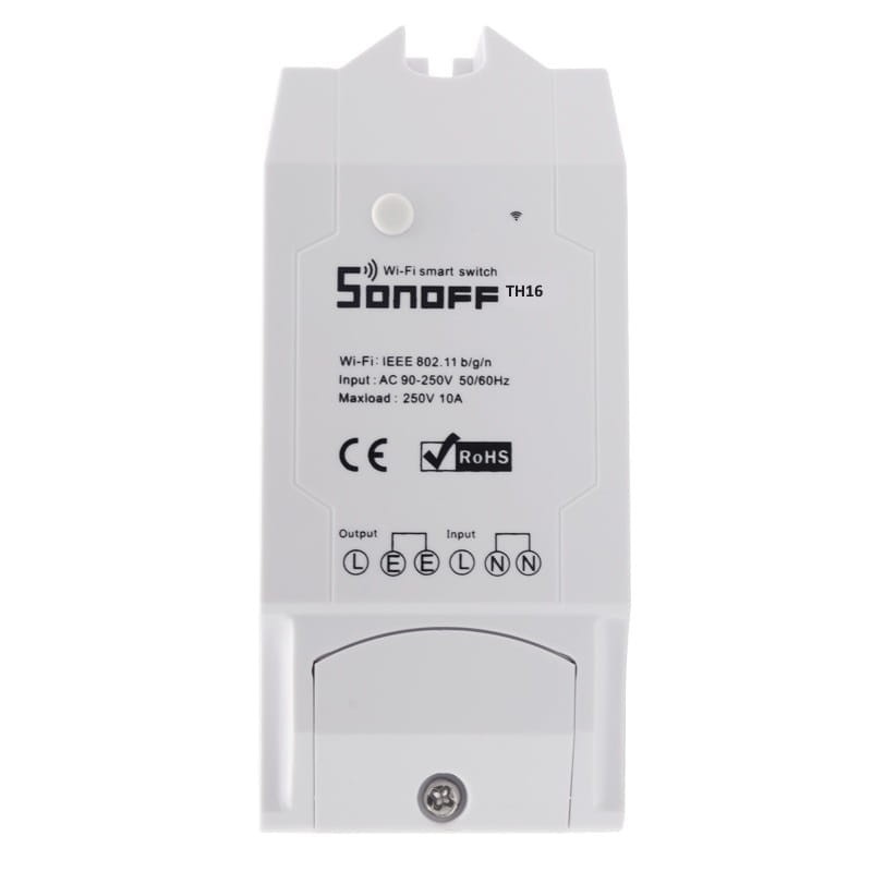 Sonoff TH16 przekaźnik sterowany Wifi z funkcją pomiaru temperatury oraz wilgotności