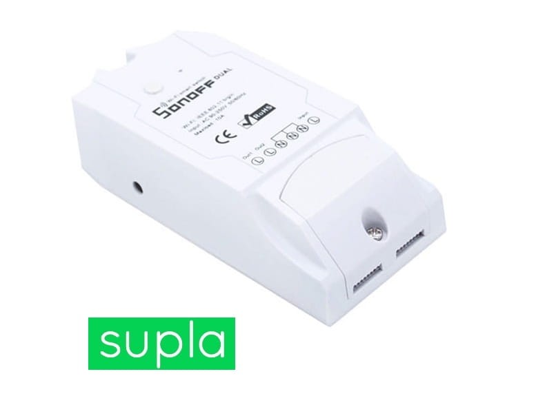Sonoff DUAL R2 podwójny przekaźnik sterowany WiFi z usługą zmiany oprogramowania na SUPLA
