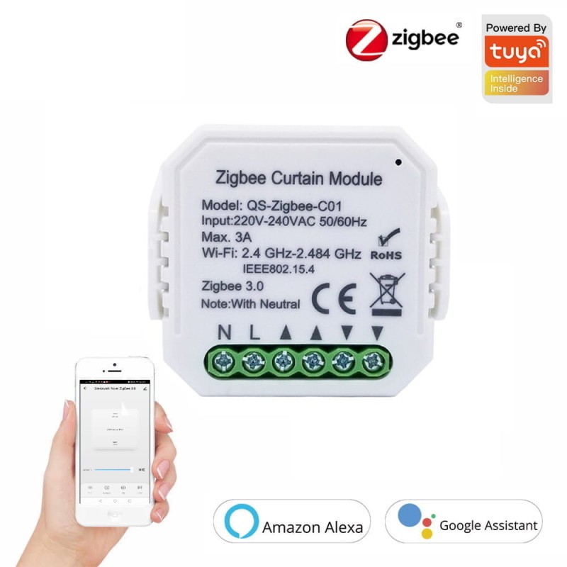 dopuszkowy sterownik rolet zigbee Tuya Smart Life