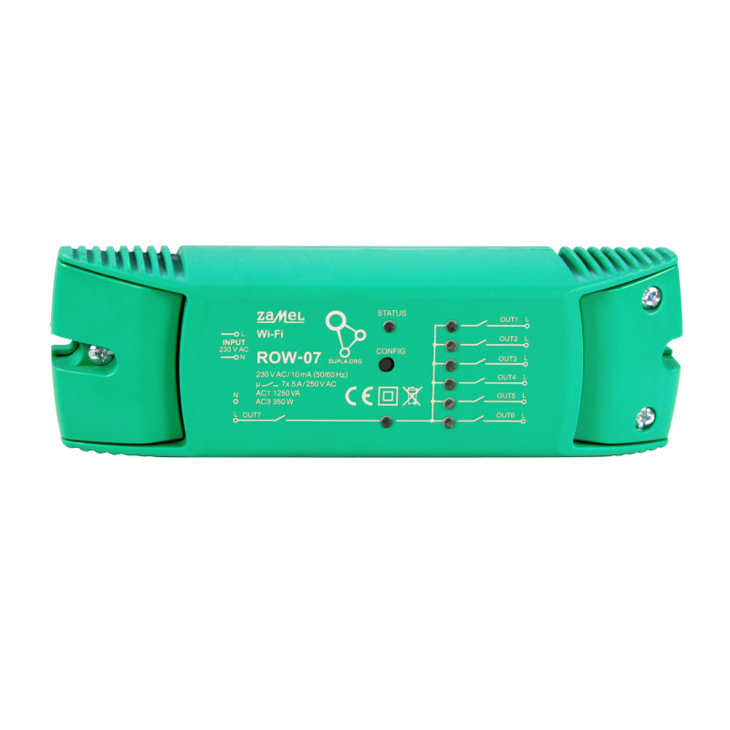 7-Kanałowy sterownik WI-FI ROW-07 SUPLA Zamel