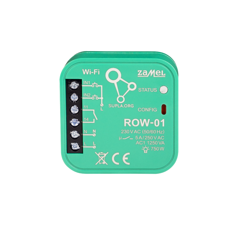 Sterownik 1-kanałowy Wifi ZAMEL SUPLA ROW-01