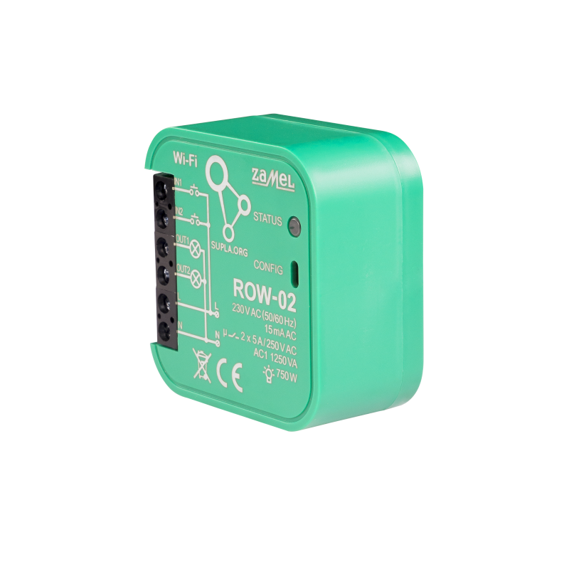 Sterownik 2-kanałowy Wifi ZAMEL SUPLA ROW-02