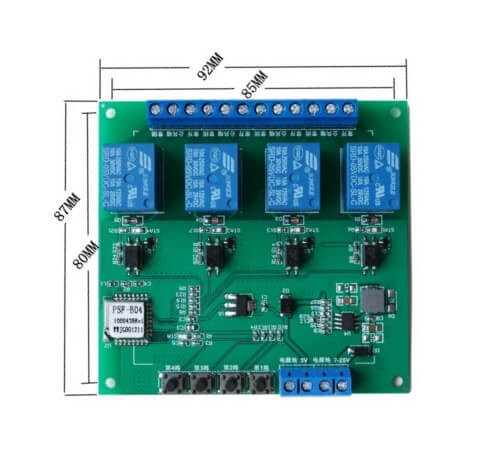 4CH beznapięciowy sterownik WiFi 5-25V DC z usługą zmiany oprogramowania na SUPLA
