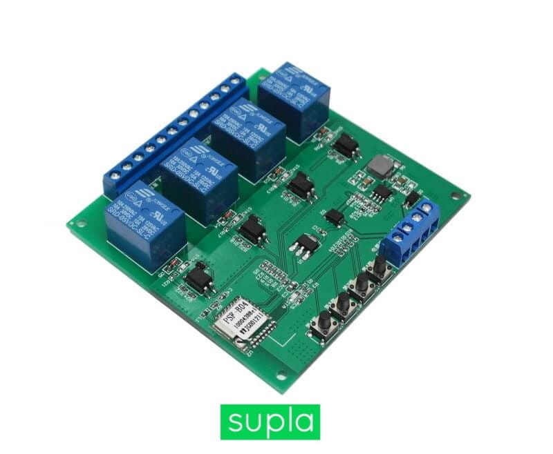 4CH beznapięciowy sterownik WiFi 5-25V DC z usługą zmiany oprogramowania na SUPLA