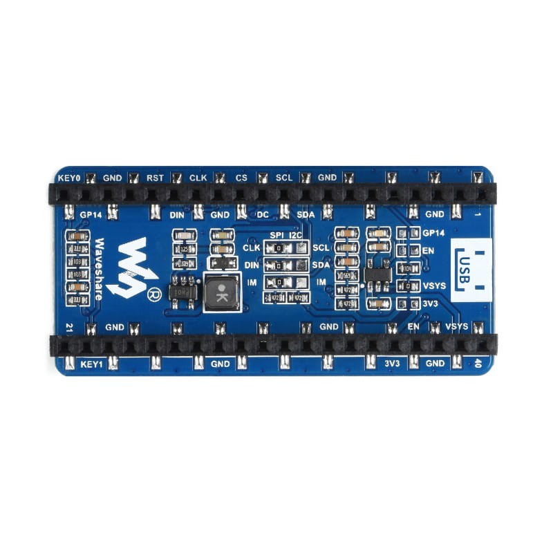 Wyświetlacz 1.3" OLED dla Raspberry Pi Pico, 64×128, SPI/I2C