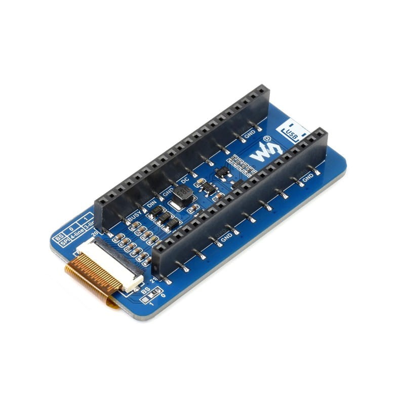 Wyświetlacz 2.13" E-Paper E-Ink dla Raspberry Pi Pico, 212×104, Czerwony / Czarny / Biały, SPI