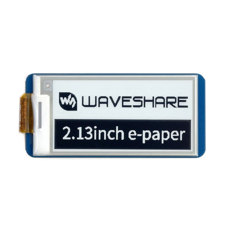 Wyświetlacz 2.13" E-Paper E-Ink dla Raspberry Pi Pico, 250×122, Czarny / Biały, SPI