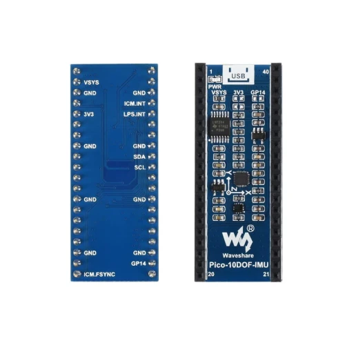 10-DOF IMU Czujnik dla Raspberry Pi Pico akcelerometr barometr
