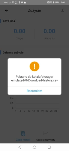 Sonoff Pow R2 pobieranie danych historycznych