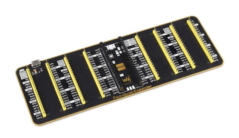 Quad expander - Poczwórny ekspander portów dla Raspberry Pi Pico