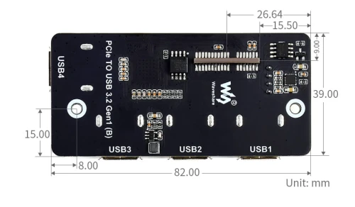 Adapter PCIe na 4x USB 3.2 Gen1
