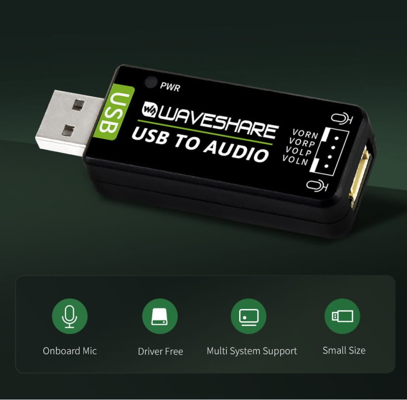 Karta dźwiękowa USB dla Raspberry Pi