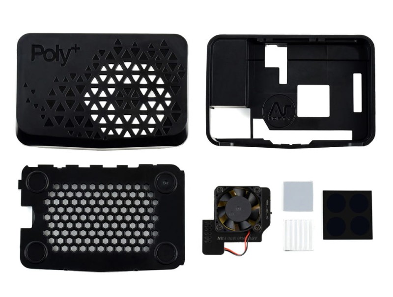 obudowa Poly+ dla Raspberry Pi 4 z wentylatorem