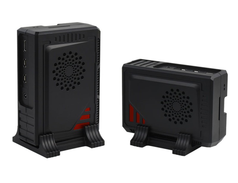 Obudowa statek kosmicznego dla Raspberry Pi 4 z wentylatorem