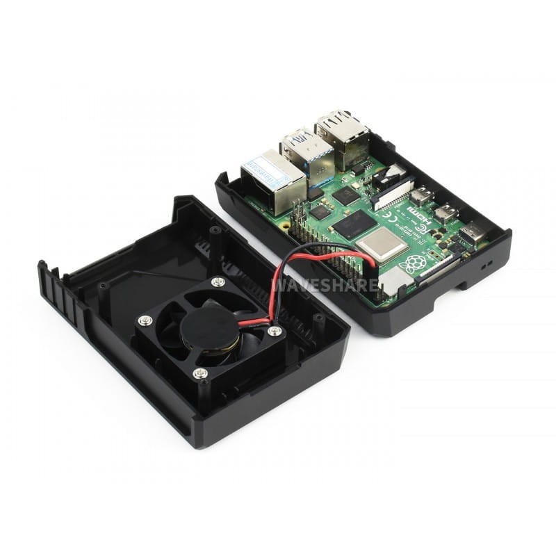 Obudowa statek kosmicznego dla Raspberry Pi 4 z wentylatorem