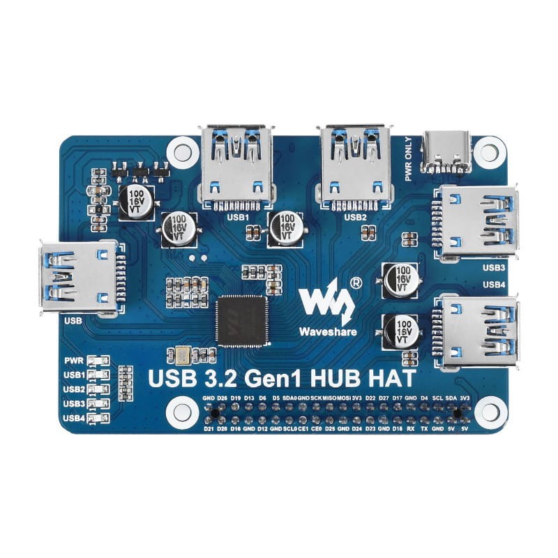 Moduł HUB 4xUSB 3.2 Gen1 dla Raspberry Pi