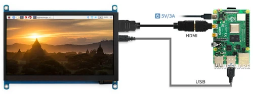 Moduł wyświetlacza dotykowego 7 cali dla Raspberry Pi