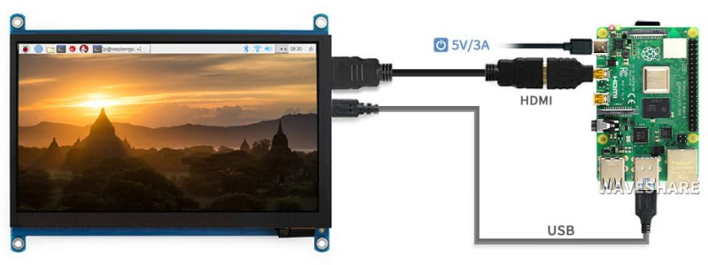 Moduł wyświetlacza dotykowego 7 cali dla Raspberry Pi