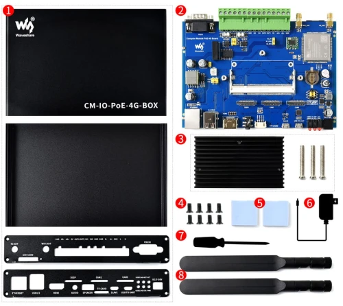 Moduł obliczeniowy płyta bazowa IoT dla Raspberry Pi 4G, PoE