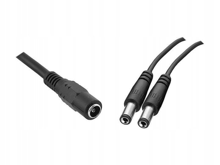 Rozgałęźnik DC 2,1/5,5 zasilanie 1 gniazdo-2 wtyki