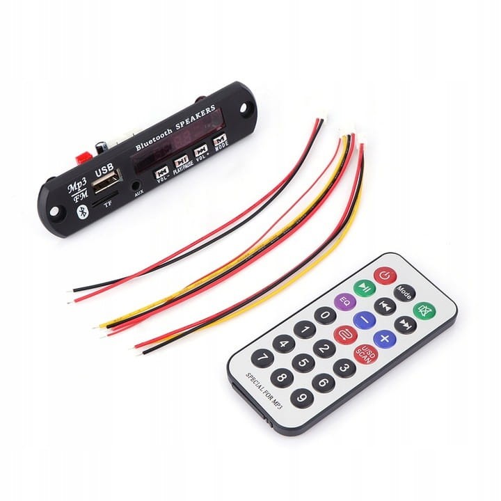 Moduł odtwarzacza MP3, FM z Bluetooth, USB, micro SD