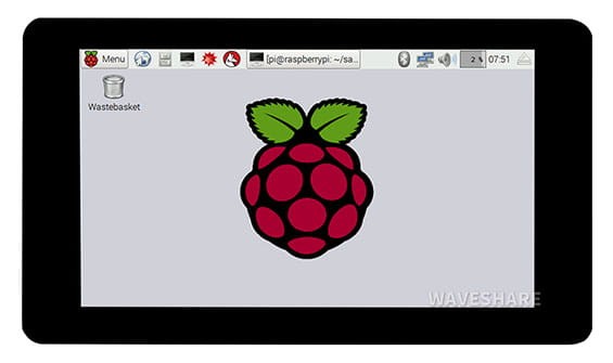 Pojemnościowy wyświetlacz 7" dotykowy dla Raspberry Pi 800×480