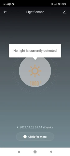 Smart czujnik poziomu jasności Wi-Fi Tuya