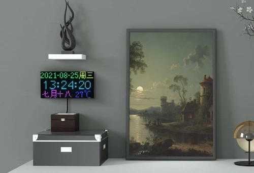 Cyfrowy zegar RGB  64×32 dokładny RTC dla Raspberry Pi Pico