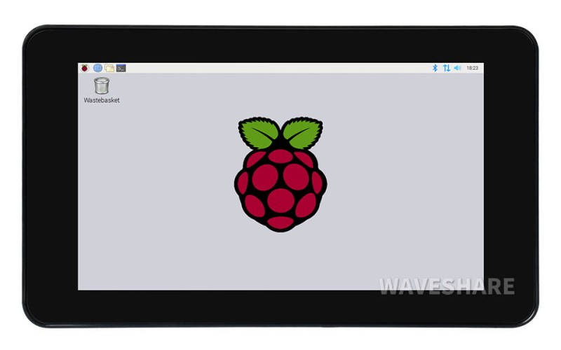 Pojemnościowy wyświetlacz 7" dotykowy dla Raspberry Pi 1024x600 w obudowie ochronnej