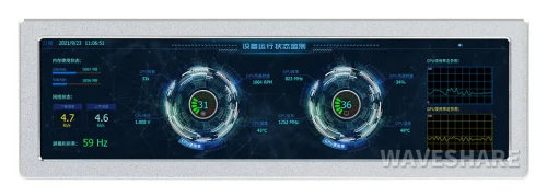 Monitor boczny IPS 8,8 cala o rozdzielczości 480×1920, HDMI z głośnikami HiFi