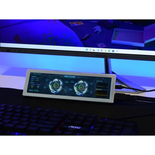 Monitor boczny IPS 8,8 cala o rozdzielczości 480×1920, HDMI z głośnikami HiFi