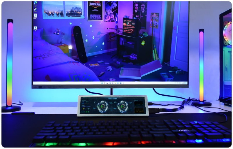 Monitor boczny IPS 8,8 cala o rozdzielczości 480×1920, HDMI z głośnikami HiFi