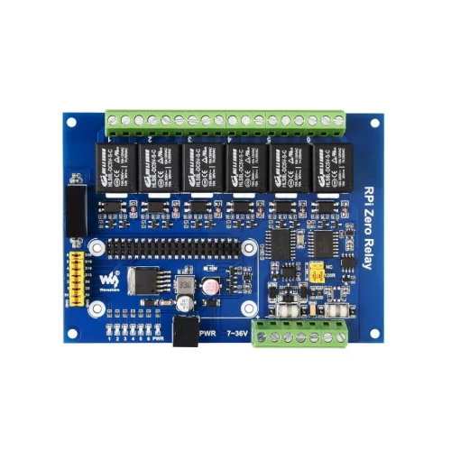 Przemysłowy 6-kanałowy moduł przekaźnikowy RS485/CAN dla Raspberry Pi Zero