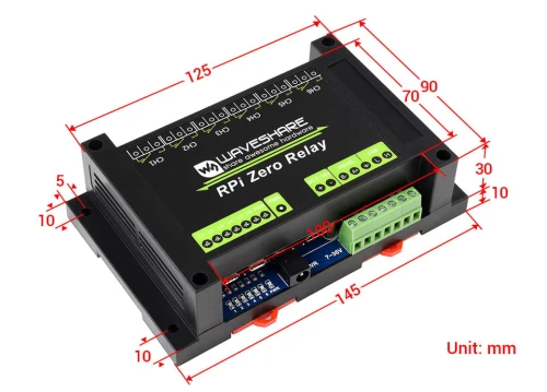 Przemysłowy 6-kanałowy moduł przekaźnikowy RS485/CAN dla Raspberry Pi Zero